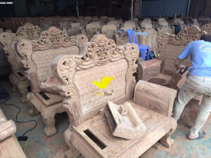 bàn ghế hoàng gia gỗ hương vân đẹp