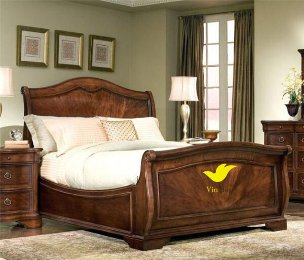 mẫu giường ngủ gỗ hương cao cấp