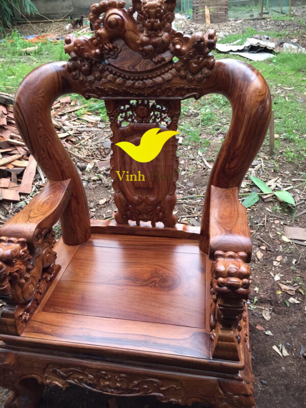 Bàn ghế gỗ cẩm nam phi tay 12